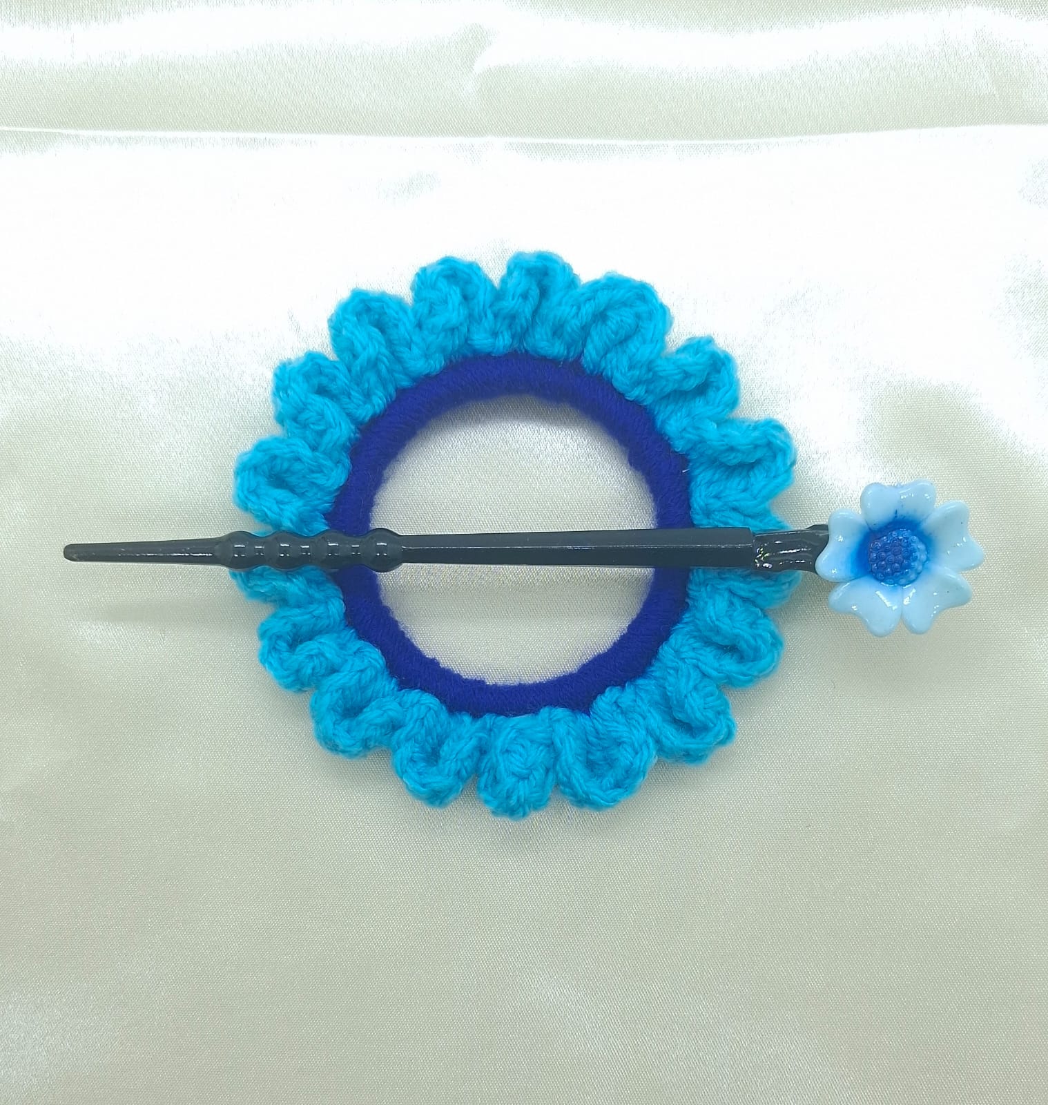 Crochet Hair Bun Pin